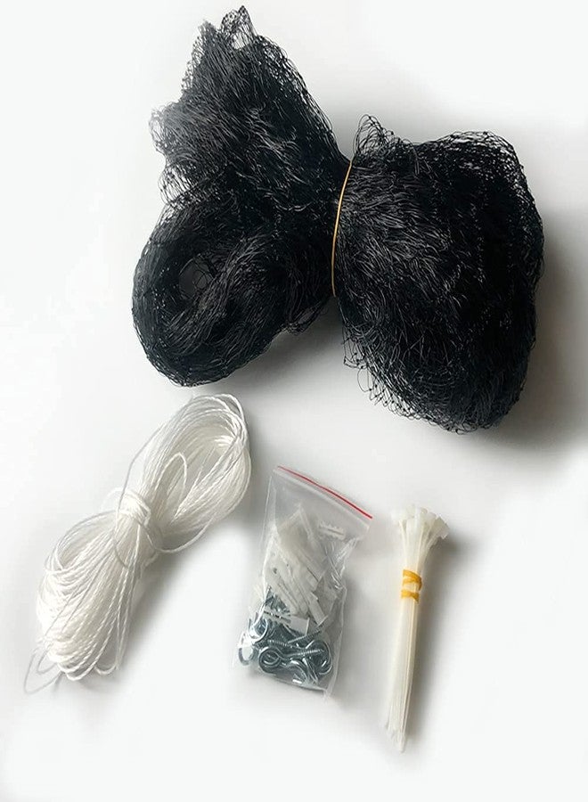 Piowet Cat Balcony Rail Net Cat Anti-Fall Netting Pet Balcony Mesh Fence Net Dog Fence Nets Black Nylon Pets Anti-Fall Mesh Fence, 10 x 33ft - Image 3